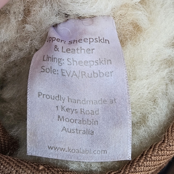 Koalabi Australia Ugg Tall Lace Up Sheepskin Boots Chestnut Brown Womens Size 10 - Picture 16 of 16